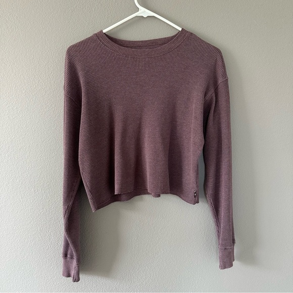 ARITZIA CROPPED WAFFLE KNIT - Picture 1 of 4